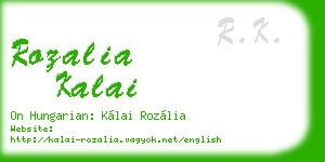 rozalia kalai business card